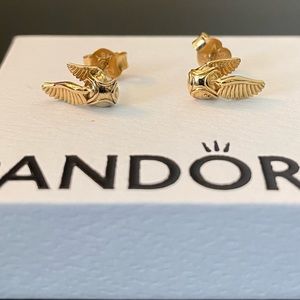 Pandora X Harry Potter Golden Snitch Earrings